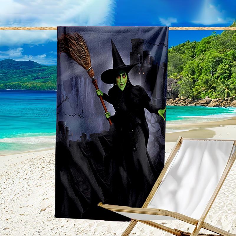 1pc The Wizard of Oz1 Beach Towel, Beach and Seaside Swimming Pool Equipment, Fashion Pattern, Rectangular, Travel Essentials