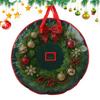 30-inch Christmas Wreath Storage Container PE Waterproof Fabric Zippered Box Christmas Wreath Storage With Reinforced Handles