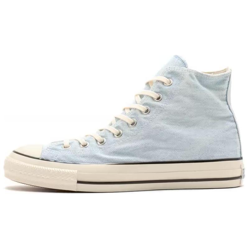 Converse All Star US AGEDDENIM HI Comfortable and Versatile Abrasion Shock Absorption High Top Espadrilles Unisex Blue and White