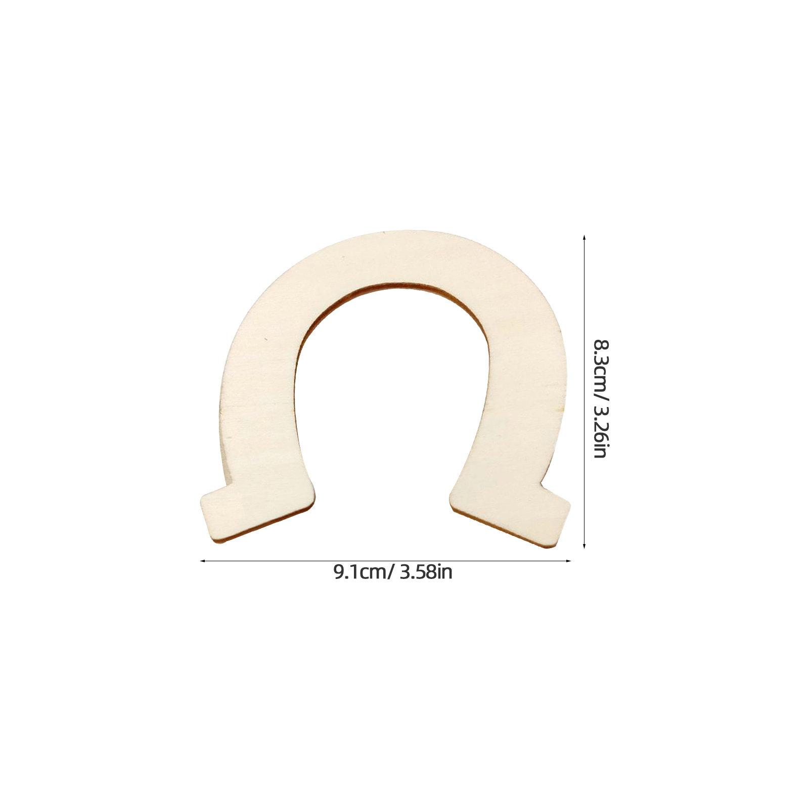 

10Pcs DIY Horseshoe Wood Slices Unfinished Wooden Cutouts Light Weight Easy to Color Double Sided Kids Painting Crafts Room