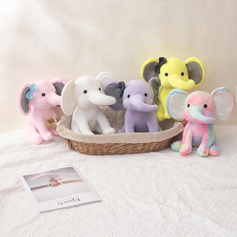 Peluche Morbido Elefante 25cm/9.84in - Giocattolo di Peluche Carino Soffice Colorato (Più colori: Rosa/Blu/Viola/Arcobaleno) - Partire