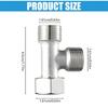 2Pcs Durability 3/8 In Brass Tees Joint With Leadproof Brass Plumbing Tees 3-Way Connection Valves for Drinking Water Pipe Networks