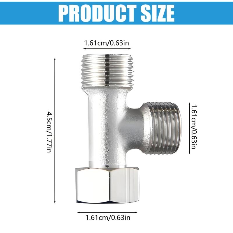 2Pcs Durability 3/8 In Brass Tees Joint With Leadproof Brass Plumbing Tees 3-Way Connection Valves for Drinking Water Pipe Networks