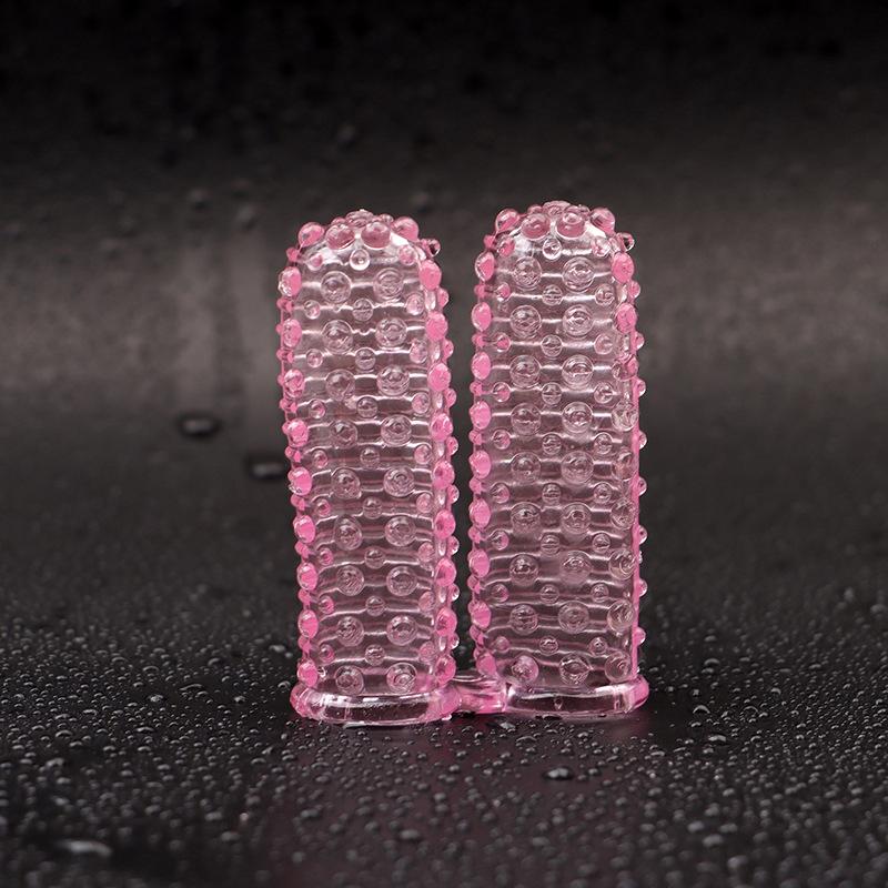1Pcs  Wolf Tooth Double-Finger Together Finger Cover For Adult Couples Sexual Women Clitoral Vaginal Massage Sex Toys