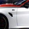 1pc 3D Zinc Alloy R Logo, Car Side Fender Rear Trunk Emblem Badge Sticker, Car Decoration Accessories