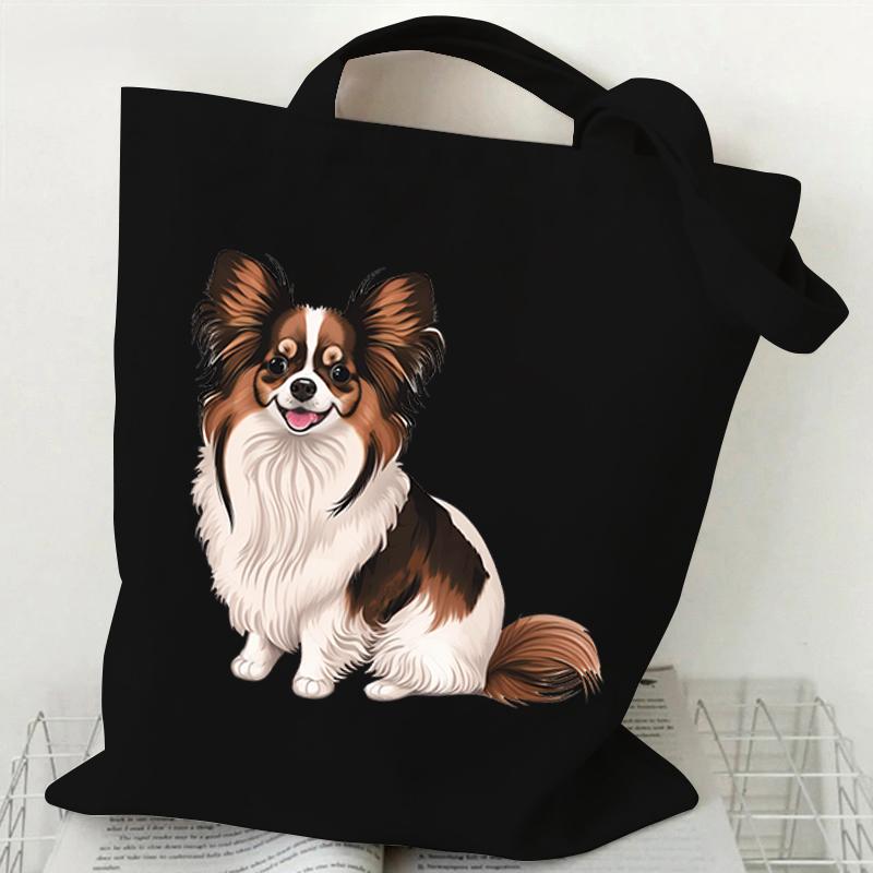 

Женские сумки Сиба-ину Корги Пудель Бигль Животное Собака Серия Холщовая сумка-тоут Модная забавная сумка для любителей собак Подарок для дам
