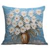 New Flower Pillowcase Imitating Three-dimensional Oil Painting Style Creative Floral Home Living Room Sofa Cushion Pillowcase
