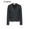 PORTS Women's Metallic Yarn Cardigan