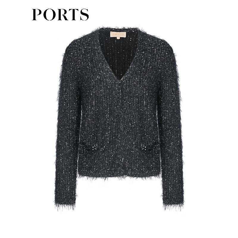 PORTS Women's Metallic Yarn Cardigan