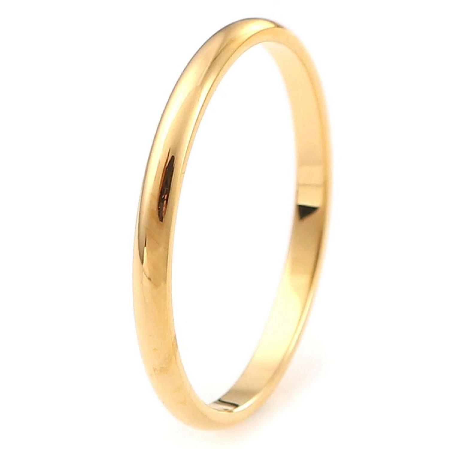 

Супертонкое куполообразное блестящее мужское и женское стальное обручальное кольцо толщиной 2 мм Cl26 27