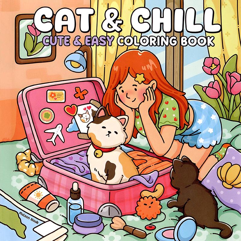 GIRL MOMENTS Children's & Adult Coloring Book: Stress Relief Doodling & Painting