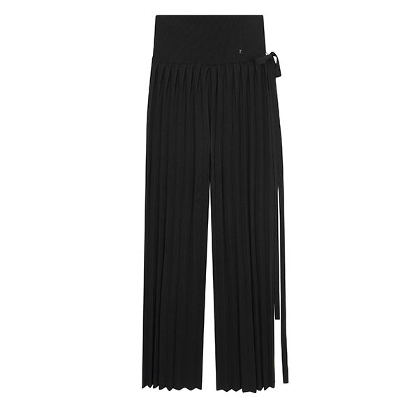 Josebaenseuteisi Pleats Flight Pants Long 40 Rich Black