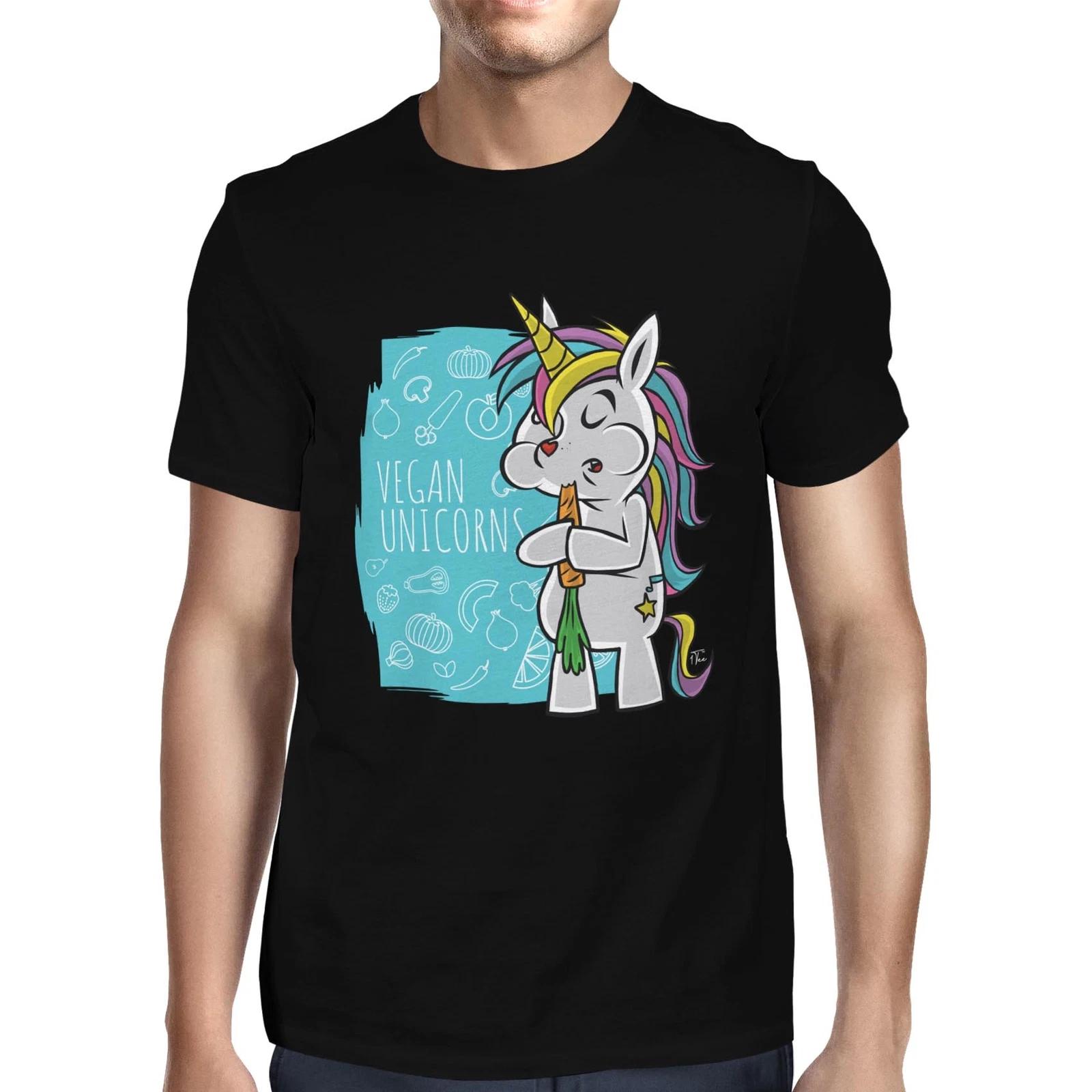 1Tee Mens Vegan Unicorn T-Shirt L