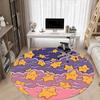 1pc Stars Clouds Office Round Area Rug, Indoor Mat Suitable For Office, Under Office Chairs Bedroom Living Room Home Decor, Room Deco