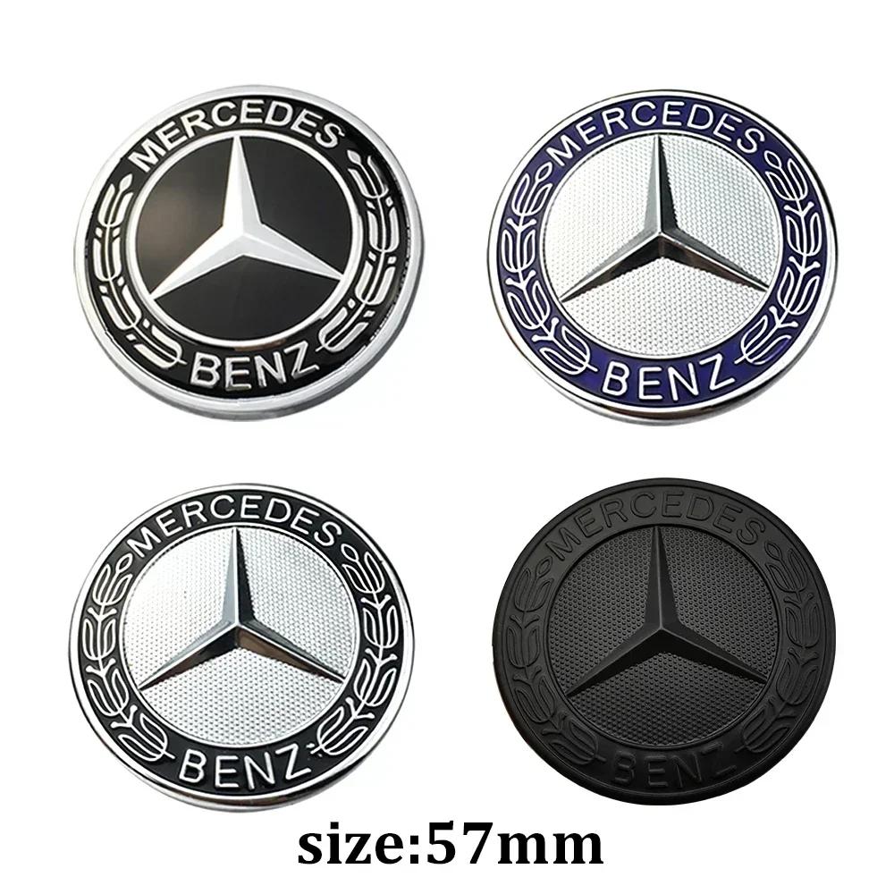 ENO1 Car Logo Front Engine Hood Emblem Metal Flat Badge Accessories For Mercedes Benz AMG E S C A B Class GLE GLS CLS GLC CLA GLA GLK