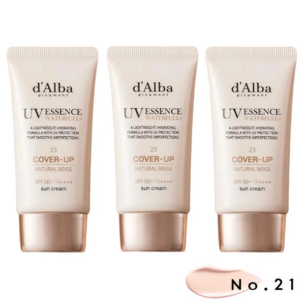 d'Alba Waterfull Tone-Up Sun Cream Natural Cover Beige 50ml (Light / Warm) SPF50+ PA++++ (10 Options)
