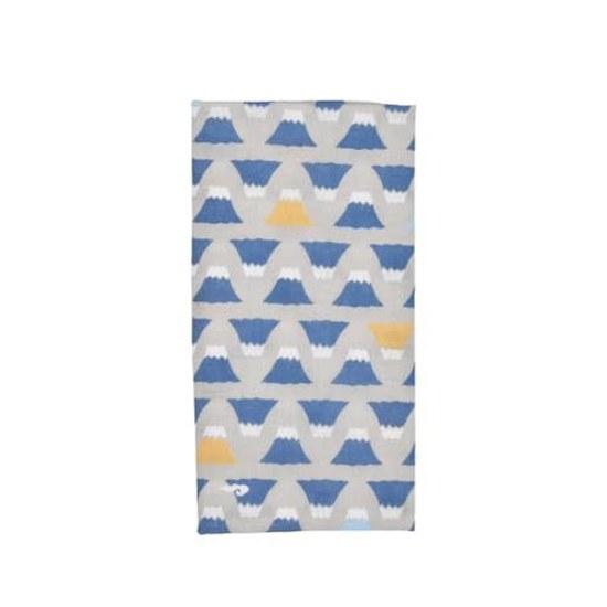 Tenugui gauze 100 cotton made Japan fraying prevention treatment (Mount Fuji pattern gray)