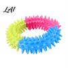 Soft Gum Massage Toys for Teething Spiky Ring Dog Toy Rubber Chew Interactive Pet Supplies Dental Health Fetch And Teeth Cleaning Toy Aggressive