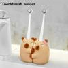 Creative and Cute Double Toothbrush Storage Base for Washbasin,household Cute Cartoon Capibala Bathroom Ceramic Toothbrush Holde