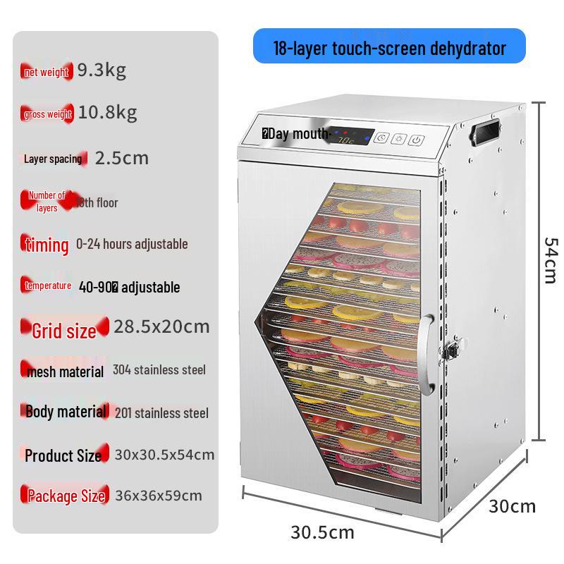 Compact Multi-Functional Food Dehydrator for Fruits, Vegetables, Pet Snacks, and Meats