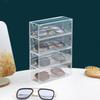 Transparent Dustproof Sunglasses Storage Box with 4 layer Acrylic Drawers Durable Eyewear Organizer Container Holder Multicolor