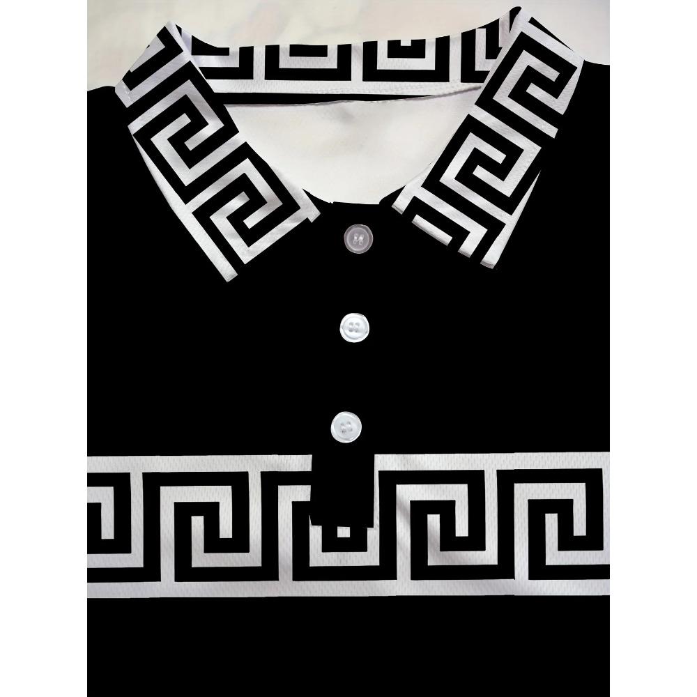 The New Men's Short-sleeved POLO Shirt for Summer 2026 Features a Casual Fashionable and Comfortable 3D Striped Pattern Print