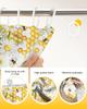 Bee Shower Curtain Set Yellow Honeycomb White Daisy Shower Curtain For Bathroom Honeybee Fabric Shower Curtain With Inches