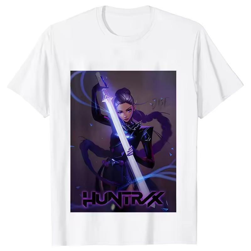 Dame T-skjorte Klær Kpop Demon Hunter HuntrX Grafiske Topper Dame T-skjorte Mote Koreansk Casual Harajuku Kortermet T-skjorte