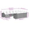 11 Piece Garden Sofa Set with Cushions Brown Poly Rattan