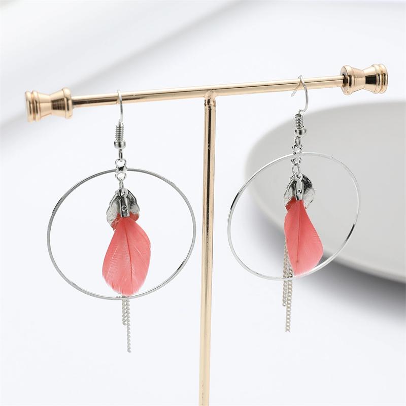 Boho etniczne kolczyki damskie wykonane z合金 tassels