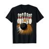 Funny Bowling Scared Pins Bowler T Shirt Vintage Fashion Versatile Slightly Top For Everyday Wear Homme Breathable