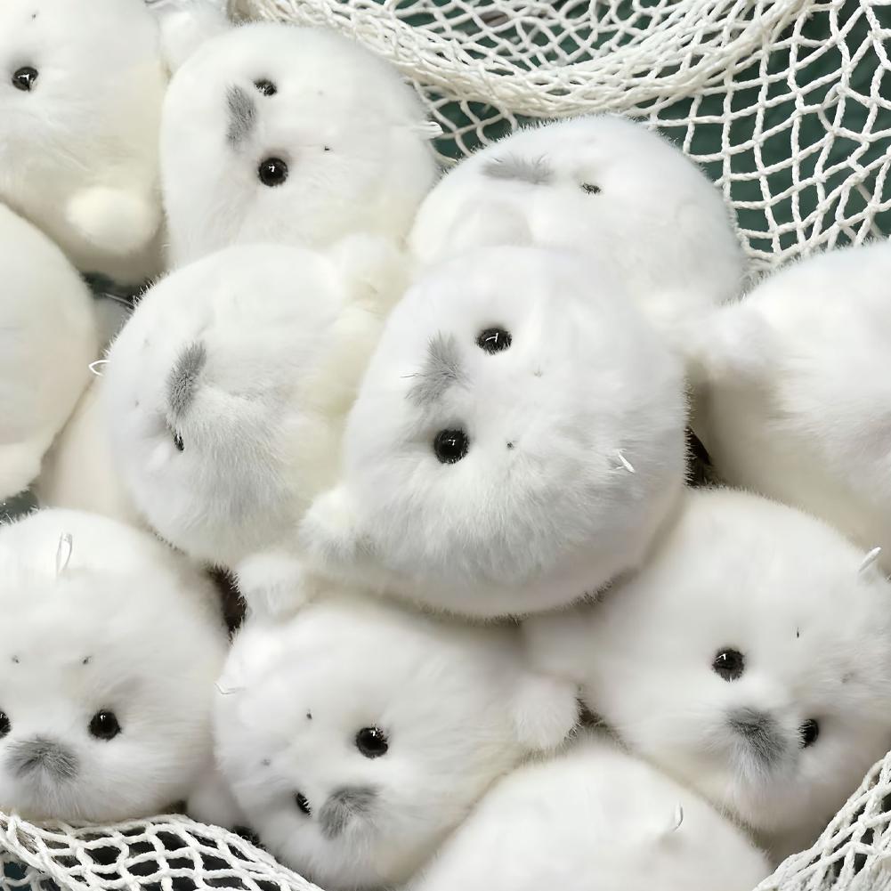 Niedliche Robben Plüsch Schlüsselanhänger Weiche Kawaii Robbe Plüschtier Anhänger Tier Auto Schmuck Mode Stoffpuppe Schlüsselring Autoschlüssel Zubehör