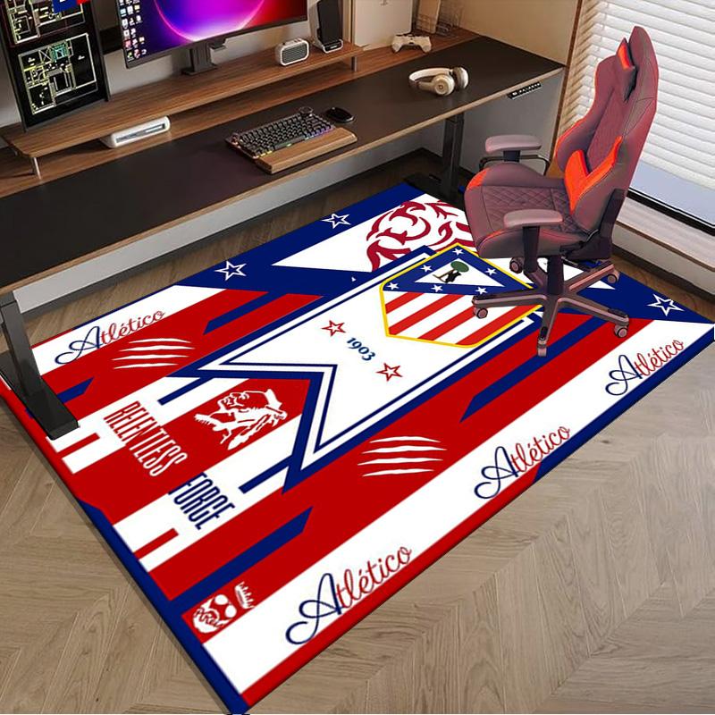 Atletico Ma-drid Crest Printed Area Rug for Office, Chair Rug, Decorative Carpet Floor Mat, Large Size Fan Gifts Christmas Gifts