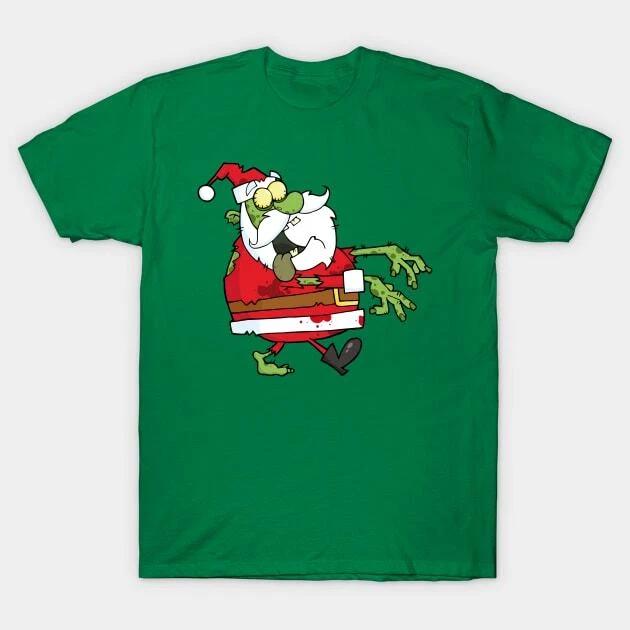Santa Claus Zombie Merry Christmas Zombie Claus Made in Australia T-Shirt XL