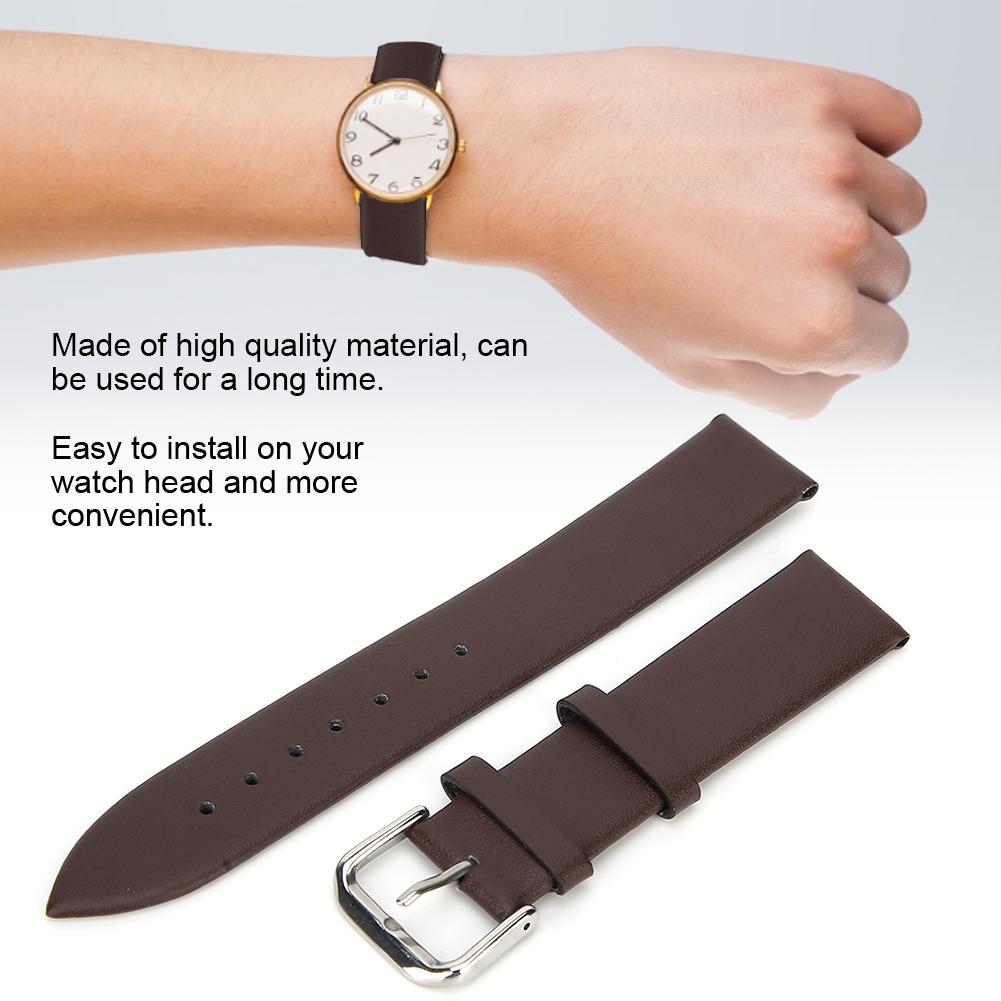 Unisex Brown 18mm Watchband Strap Replacement Watch Band Watch Accessory