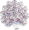 24 Pcs 12 inch latex transparent glitter balloons colorful confetti balloons for birthday  wedding party Festival decoration