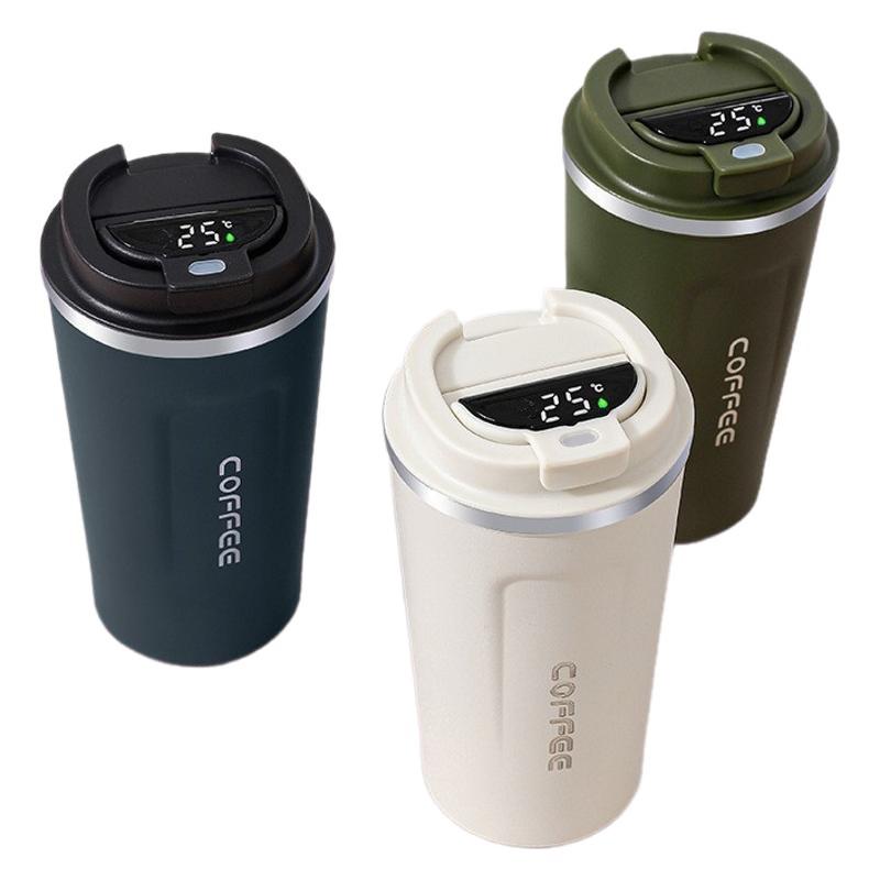 Outdoor Portable Car Cup 304 Stainless Steel Double-Layer Vacuum Thermos Cup Simple Office Coffee Cup