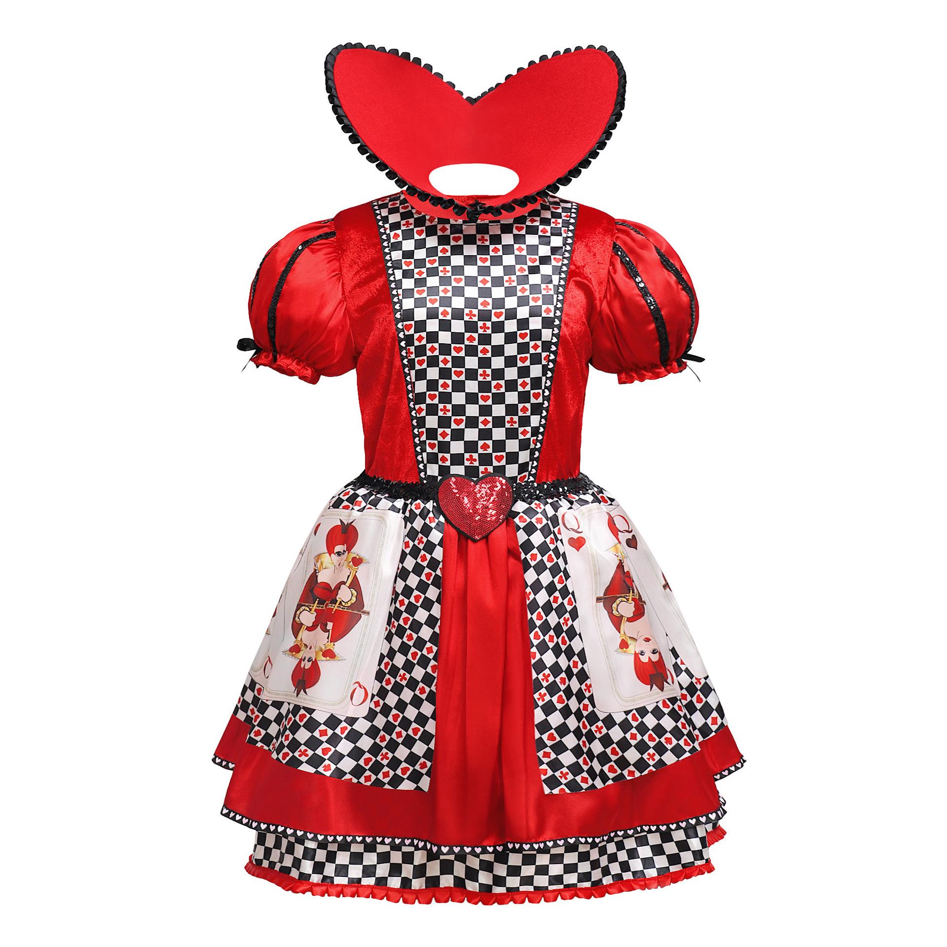 

Children s Red Queen Cosplay Dress - Alice in Wonderland Princess Costume 160 cm