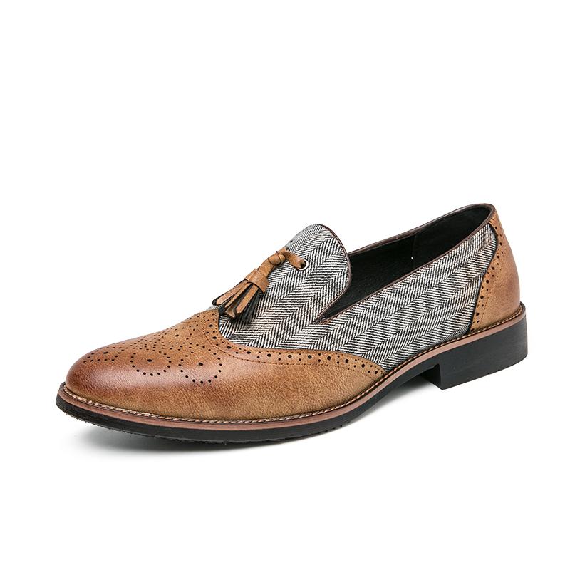 Fashion Casual men's loafers Classic and fashion British design styles Party Nightclub Comfortable adult flat bottomed leather shoes