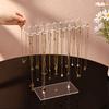 1pc Transparent Acrylic Desktop Necklace Display Rack, Dressing Table, Jewelry Organizer, Multifunctional Counter Display Props
