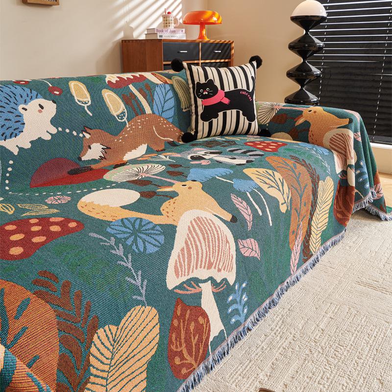 Universal Cat-Scratch Resistant Sofa Cover, Dustproof Blanket Pad for All Seasons