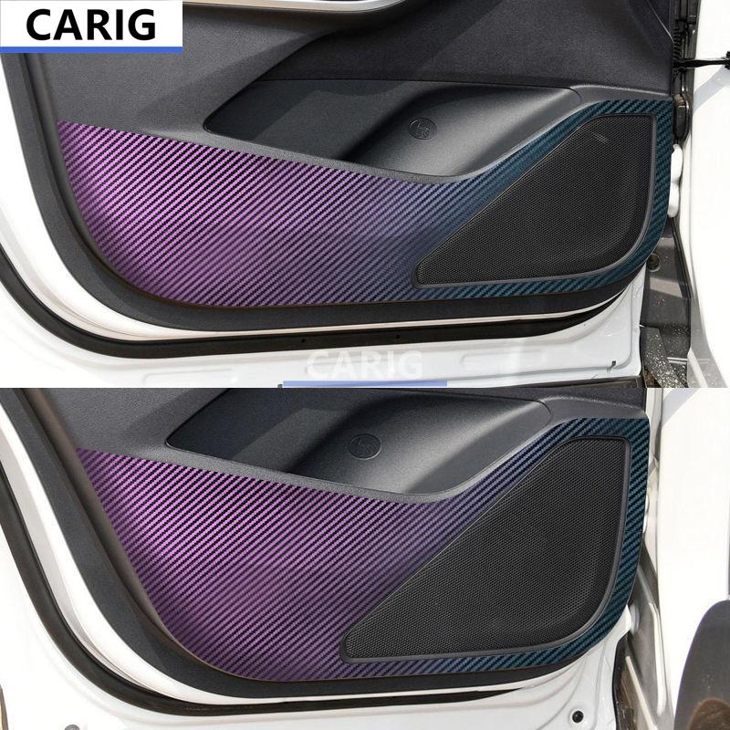 For CHANGAN CS75 PLUS 20-21 Door Anti-kick Sticker Modified Carbon Fiber Pattern Interior Car Film Accessories Modification