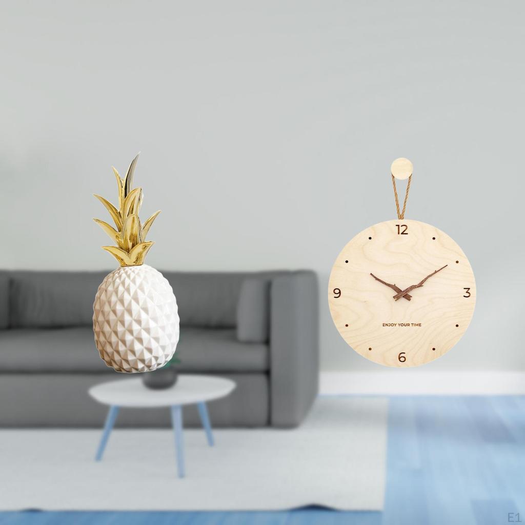 Pineapple Decorative Sculpture And Minimalist Modern Nordic Wall Clock Ornament for Bedroom