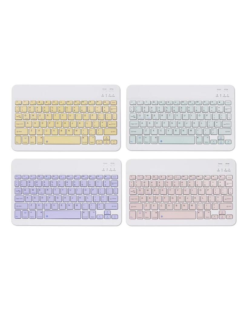 10-Zoll-Wireless-BT-Tastatur Threesystem Universelles, farbenfrohes, wiederaufladbares BT-Tastatur-Mobiltelefon