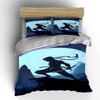 Silhouetted ninja with swords. Bedding sets Duvet cover sets Duvet covers Pillowcases(1 * Duvet Cover 2 * Pillowcases without duvet insert)