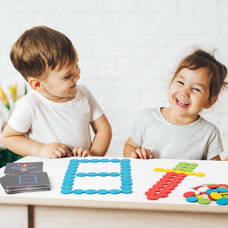 Дети Смешные DIY Dot Деревянные Головоломки Мультяшные Животные Красочные Точки Мозаика — фото 6