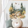 Fun-b53 Cartoon Deer Forest Children's Room Kindergarten Home Background Landscaping Wall Sticker