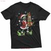 Funny Zombie Girl Santa Carrying Creepy S For Woman T Shirt Vintage Washed Comfortable Graphic Casual Stretched Stylish Soft