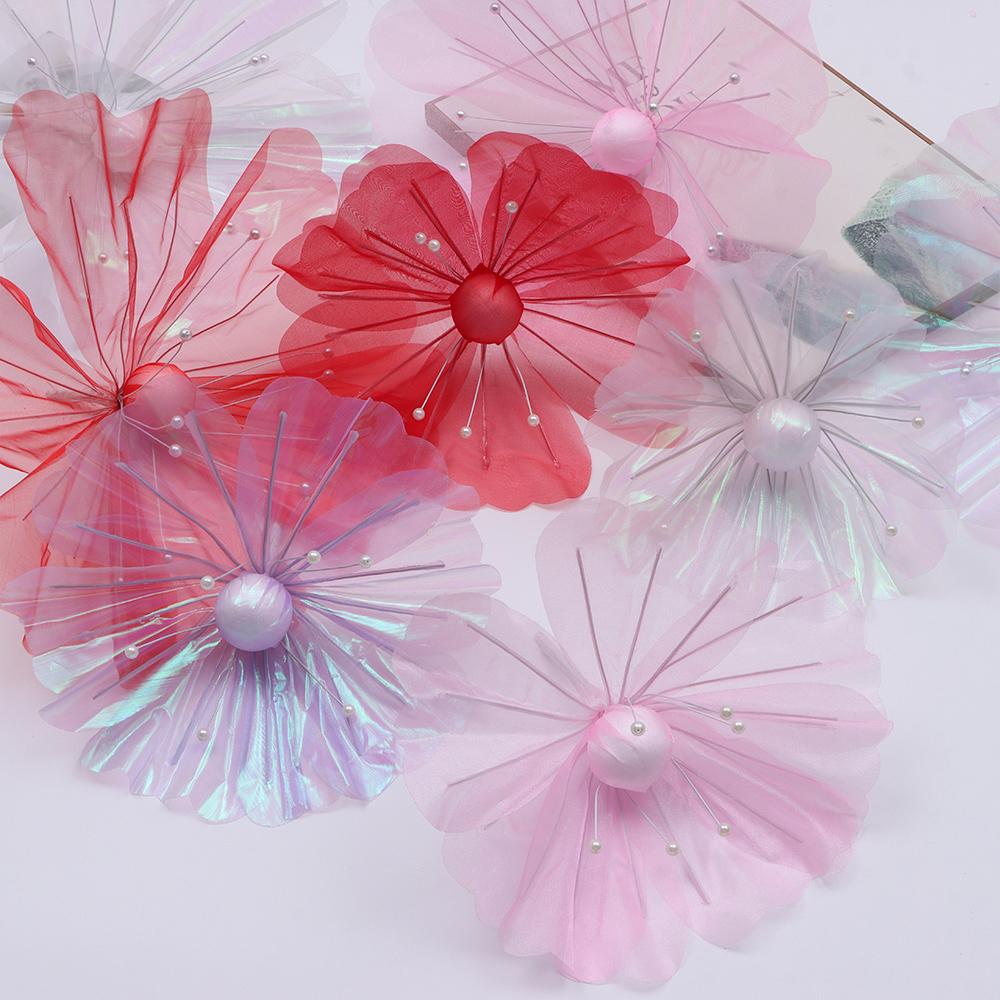 Hollow Design Large Artificial Flower Silk Material 3D Poppy Flower Silk Flower Floral Arrangement