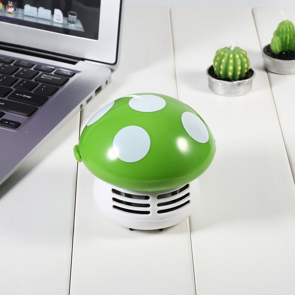 Cute   Mushroom Shape Desktop Keyboard Corner Dust Vacuum Cleaner Sweeper New (Red)